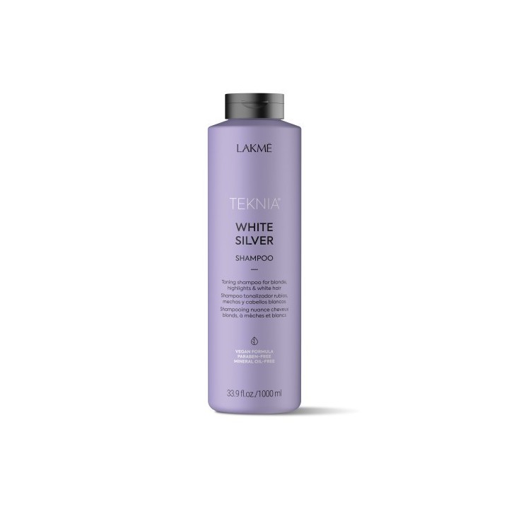 Teknia shampoing White Silver Lakmé 1000 ml,shampoings professionnels,Lakmé,Caprice Selection