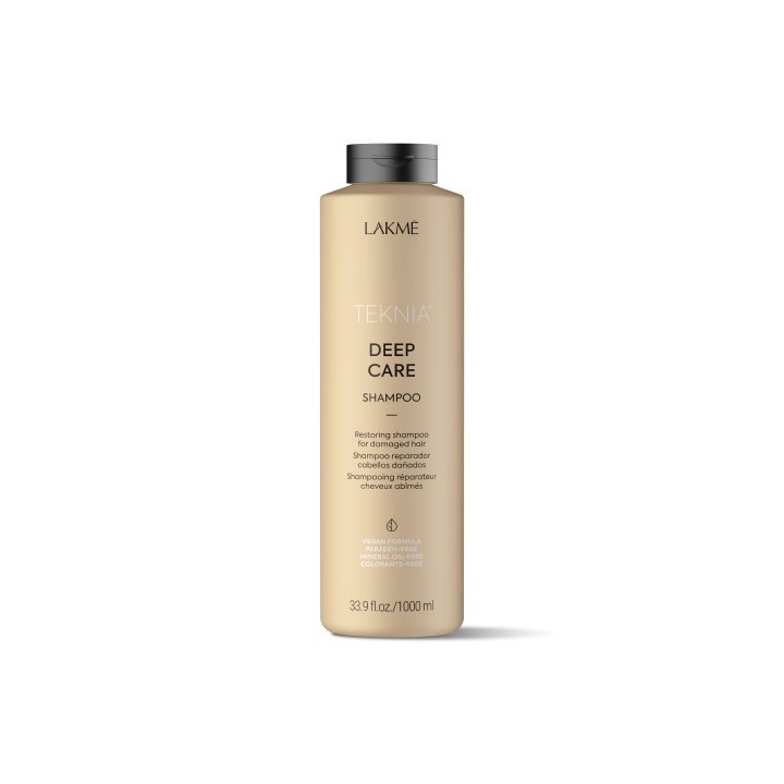 Teknia shampoing Deep Care Lakmé 1000 ml,shampoings professionnels,Lakmé,Caprice Selection
