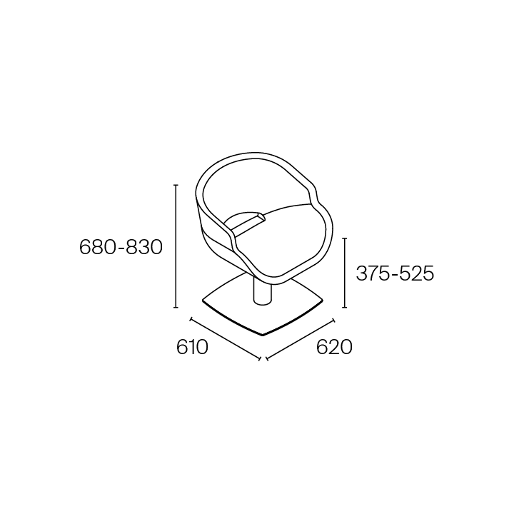 Fauteuil de coiffure Pahi Shell,Fauteuil de coupe,Pahi,Caprice Selection