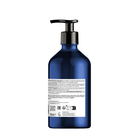 Shampoing purifiant densifiant serioxyl advanced L'Oréal Professionnel 500 ml dos etiquette