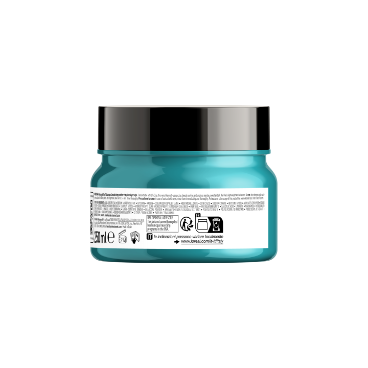 ARGILE 2-EN-1 PURIFIANTE ANTI-GRAS scalp advanded l'Oréal professionnel 250 ml DOS ETIQUETTE