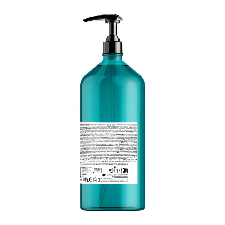 Shampoing dermo purifiant anti gras L'Oréal Professionnel 1500 ml dos etiquette