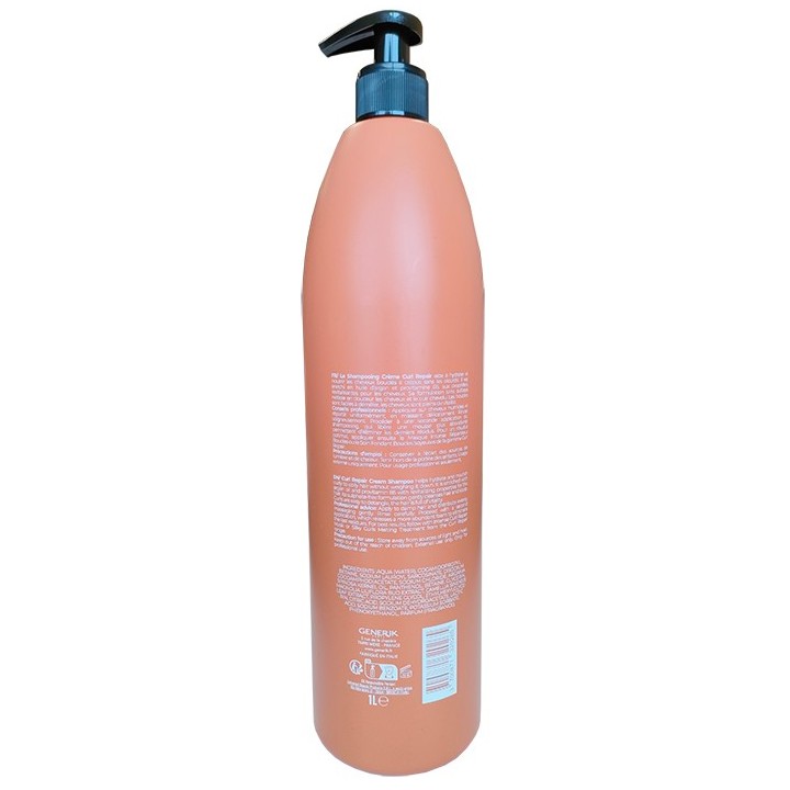 Shampoing Curl Repair BB Hair Generik 1000 ml dos