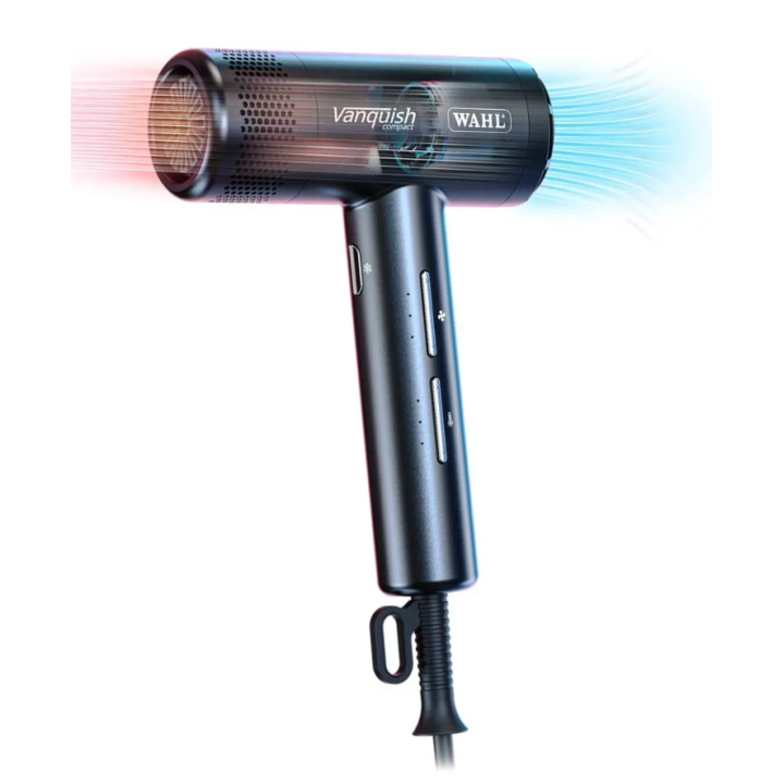 Sèche cheveux profesisonnel Wahl Vanquish COMPACT noir 1600w flux d'air