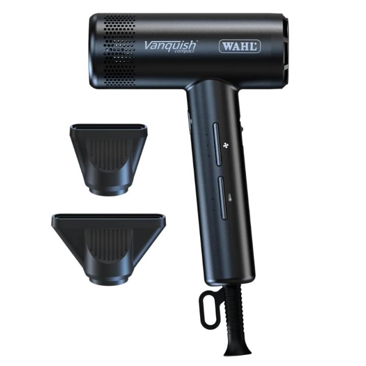 Sèche cheveux profesisonnel Wahl Vanquish COMPACT noir 1600w avec embouts