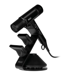 support wahl vanquish classic et compact avec séchoir et accessoires posés dessus