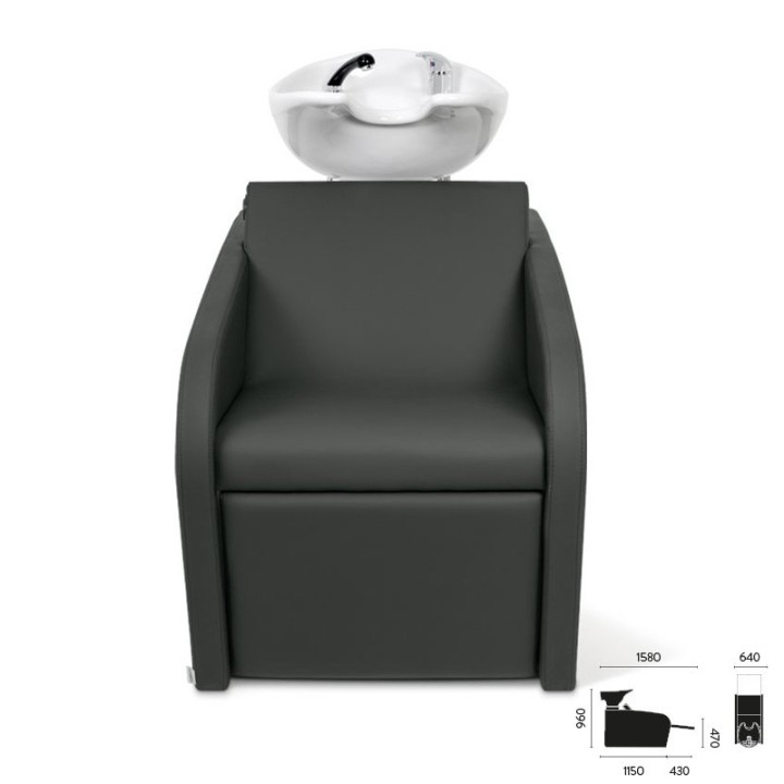 Bac de lavage Dock Takumi – Mobilier professionnel pour salons de coiffure vue de face