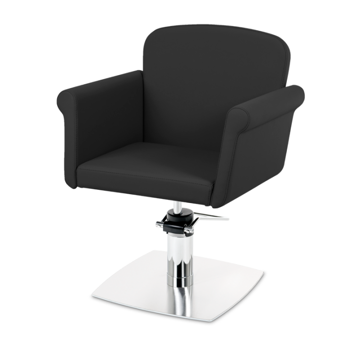 fauteuil coiffure picta takumi, pied carre, coloris noir