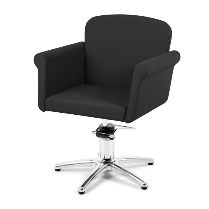 fauteuil coiffure picta takumi, pied etoile, coloris noir